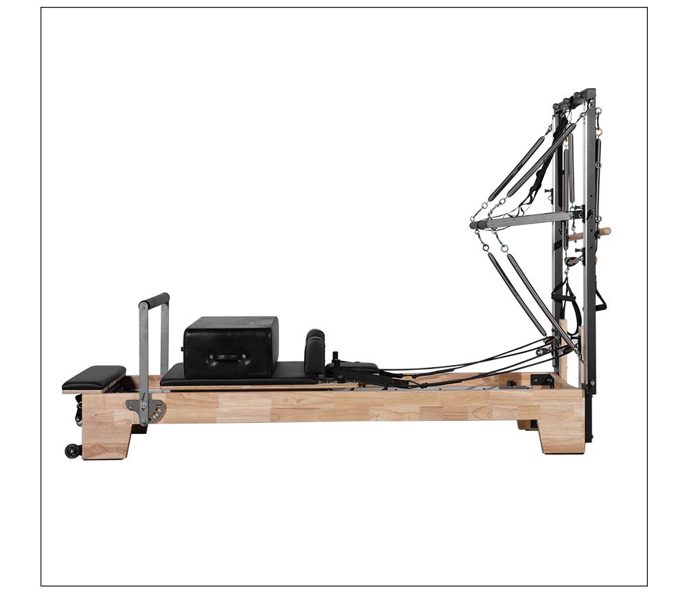 Uso doméstico Exercício corporal Sliding Core Bed Oak Wood Pilates Reformer Half Trapeze com torre