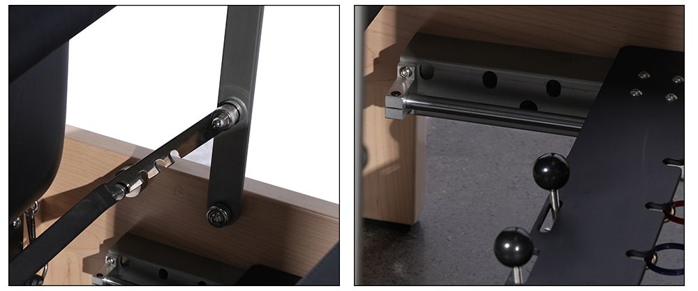 Treinamento corporal Core Baple Maple Wood Pilates Reformer Machine com apoios para pés internos