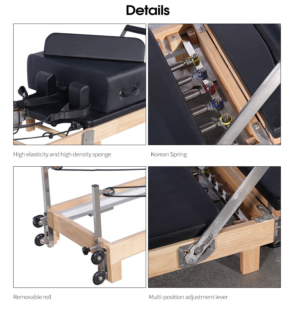 Em casa, Wood Collatsible Pilates Reformer