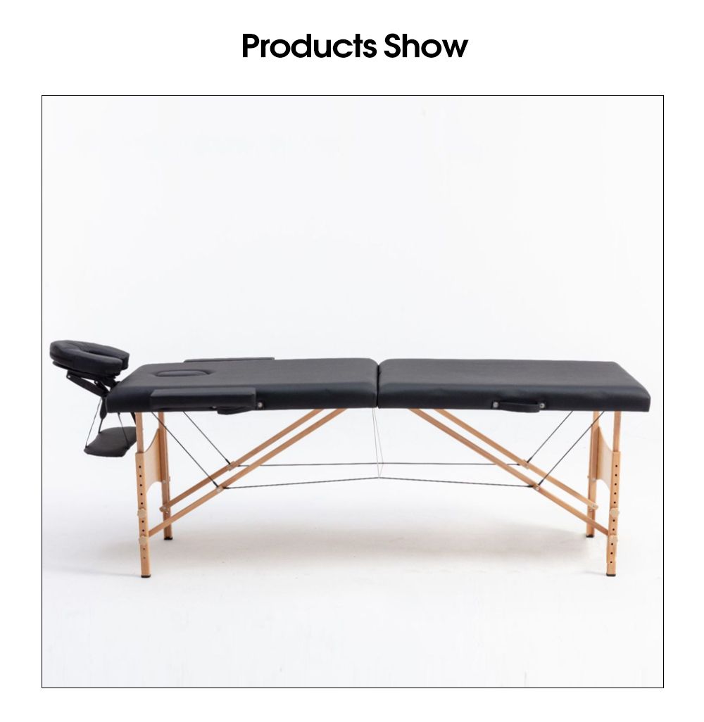 Mesa de massagem de madeira portátil