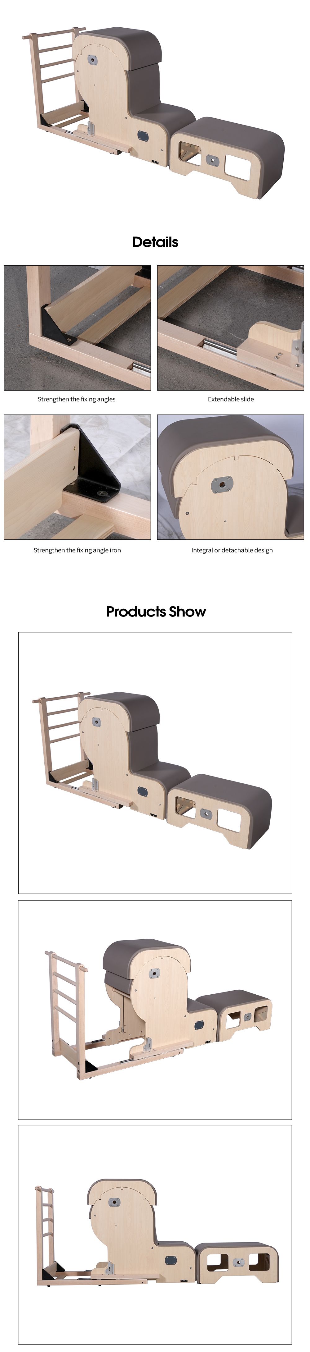 Conjunto de cadeira do braço de Maple Pilates