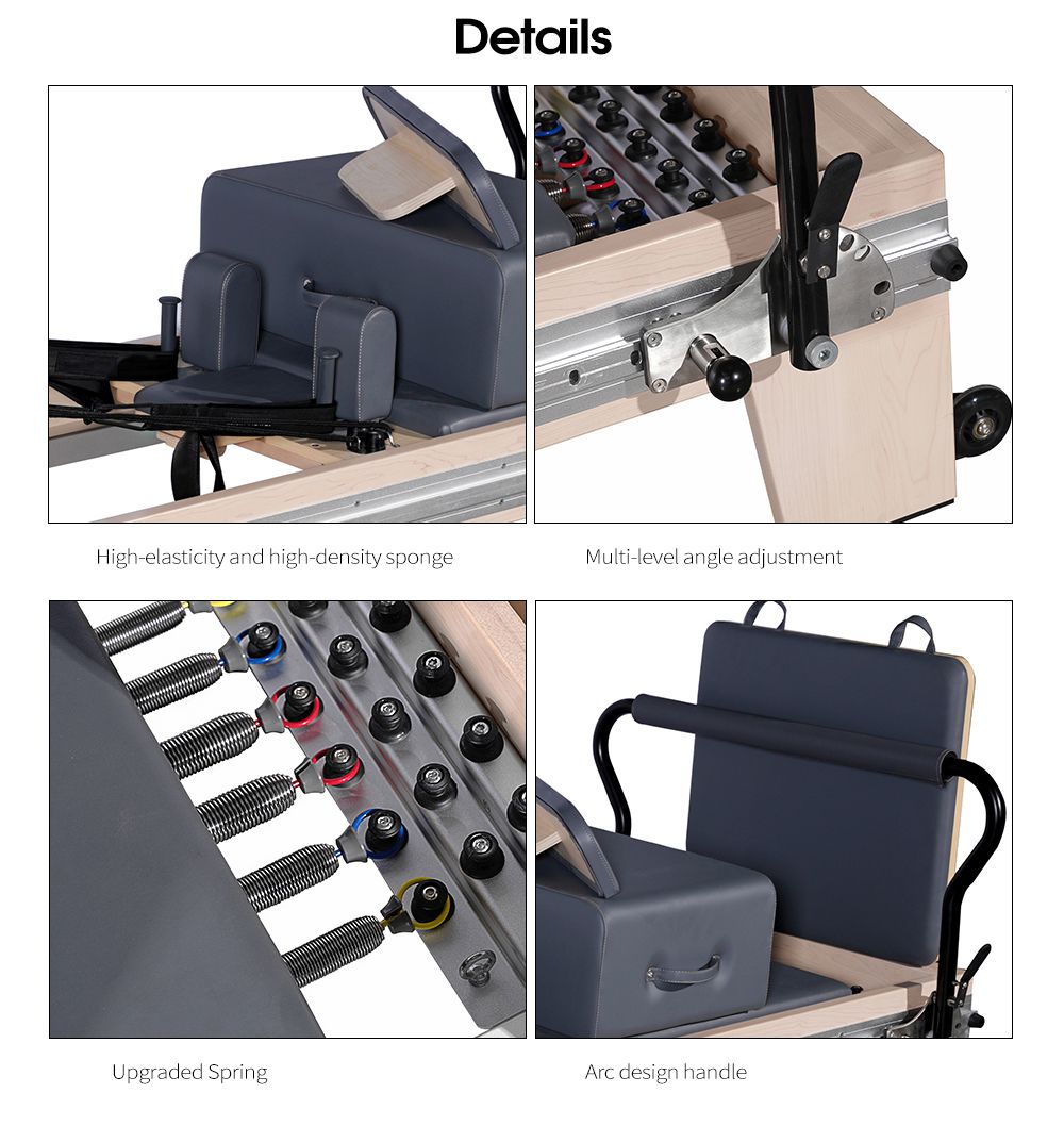 Full Track Wood Pilates Reformer Bed