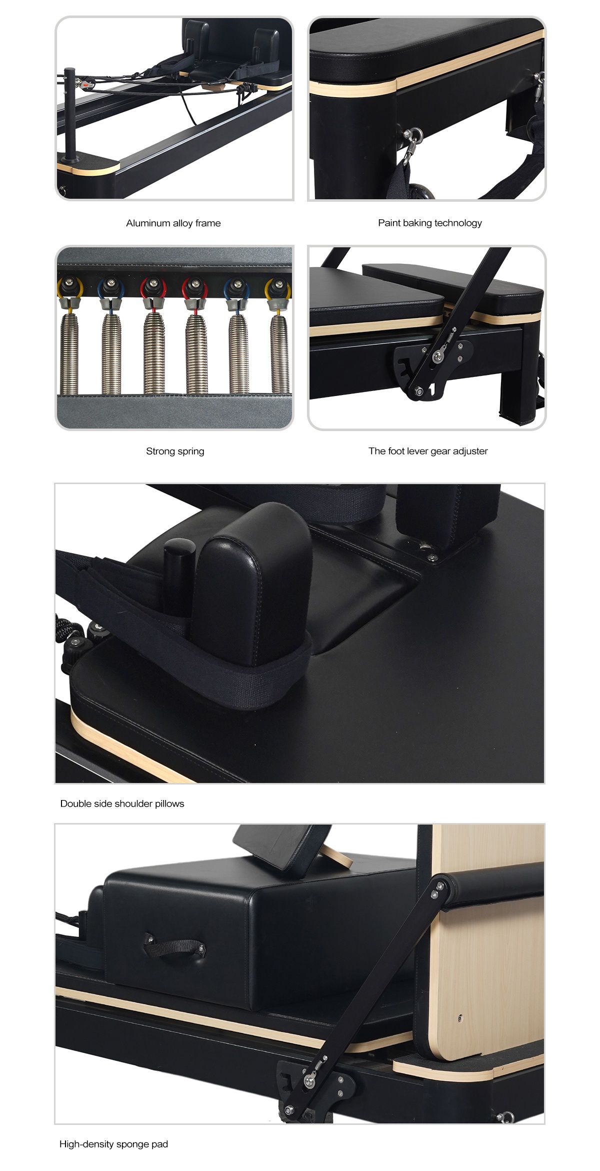 Alumínio Pilates Reformer Machine 4.0 para venda