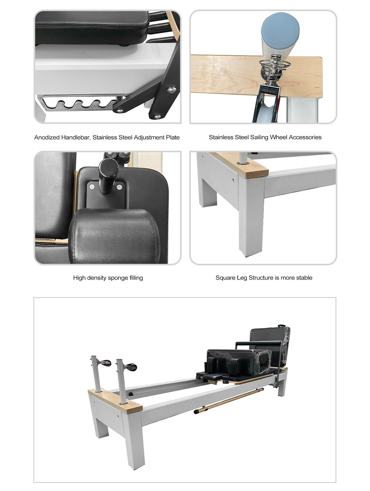 Alumínio estável Pilates Reformer 4.0