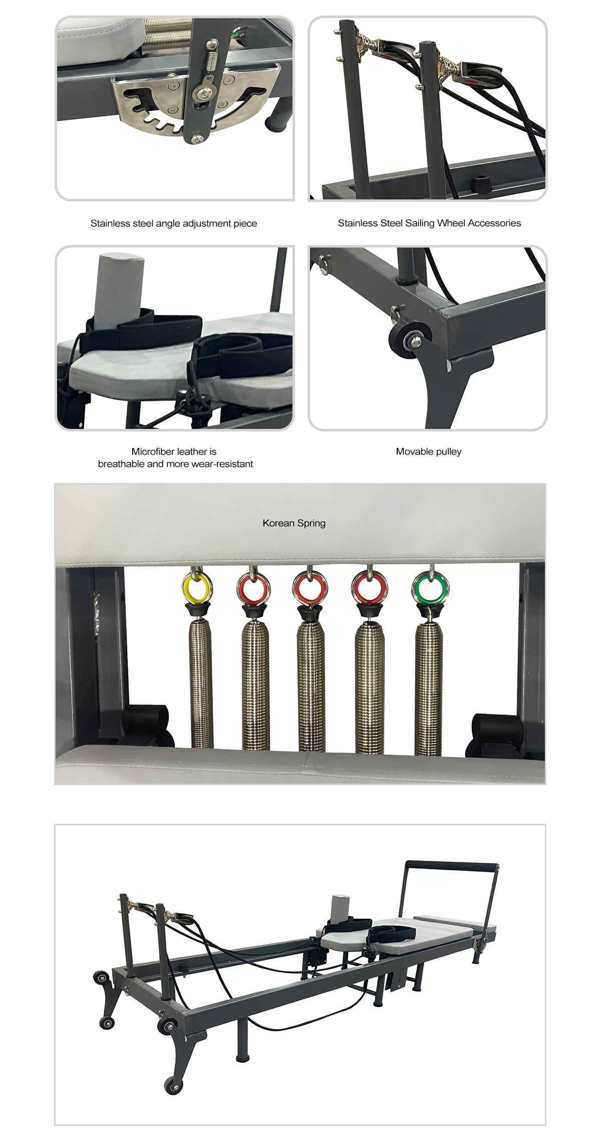 Reformador de Ferro Pilates Dobrável