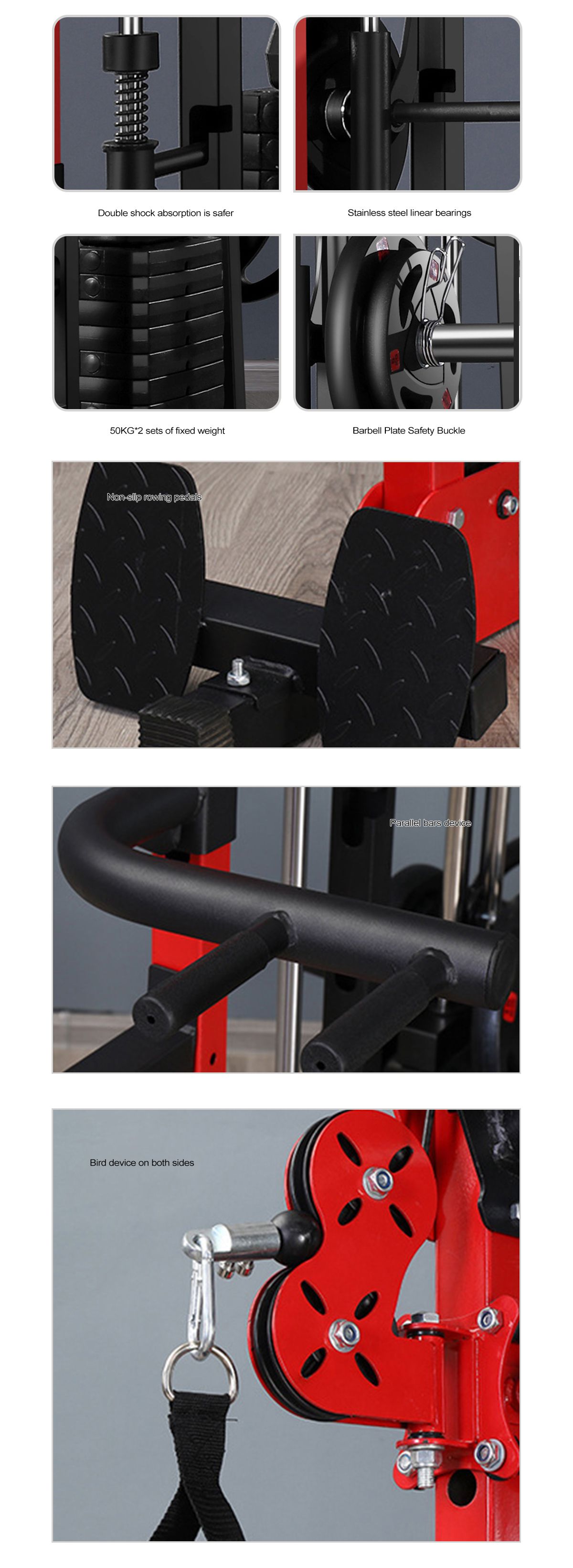 Máquina de Smith Multi Funcional com Pully Ajustável