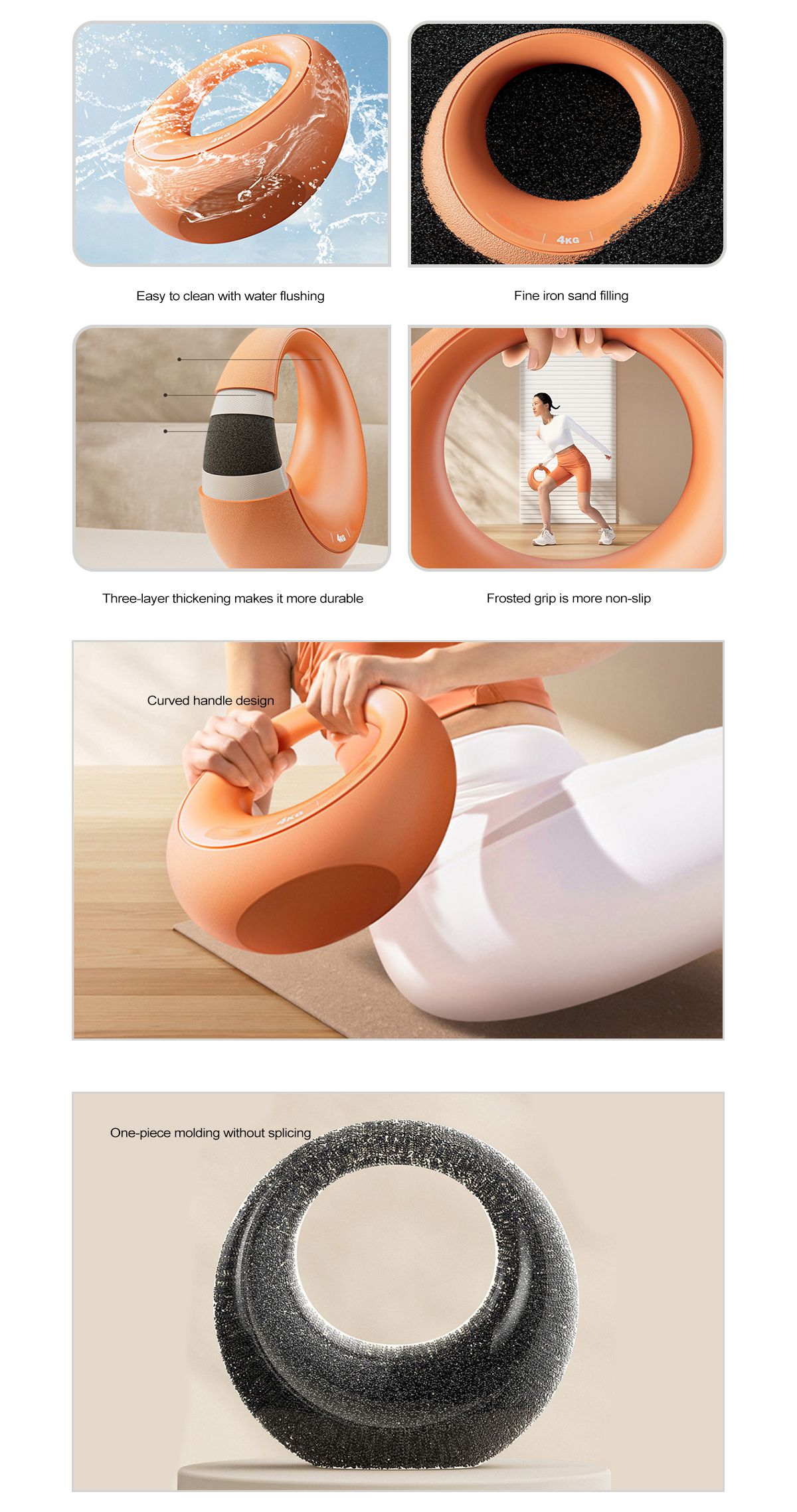 PVC Soft Kettlebell com enchimento de areia fina
