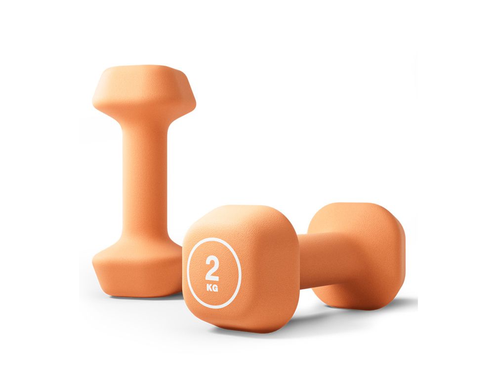 Dumbbell trapezoidal mergulhado em plástico