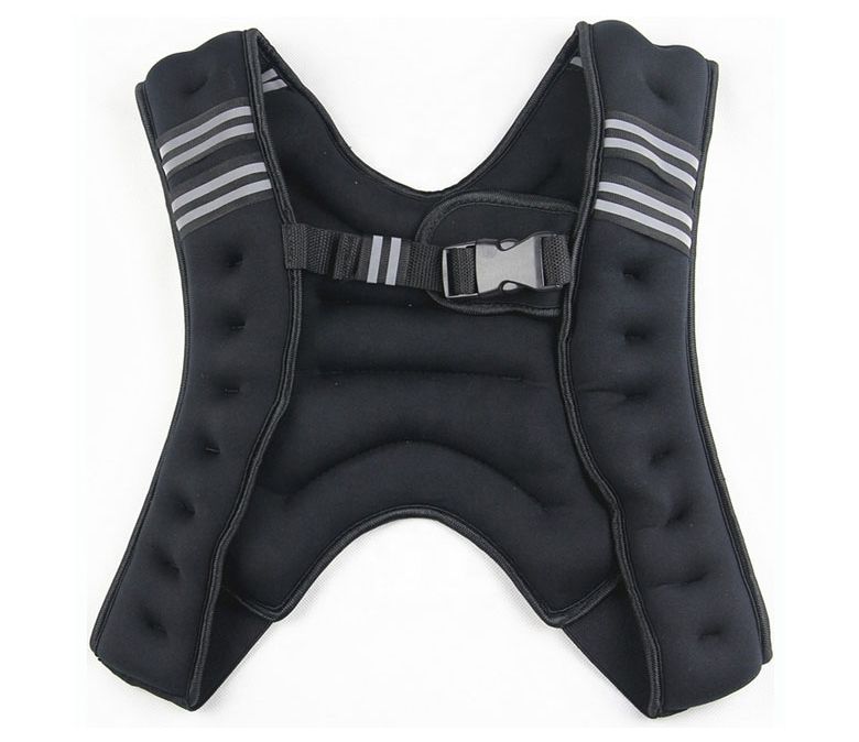 Colete ponderado com exercício com faixa reflexiva