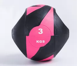 Bola de Medicina de Medicina de Rubrote Black and Pink de borracha preta e rosa