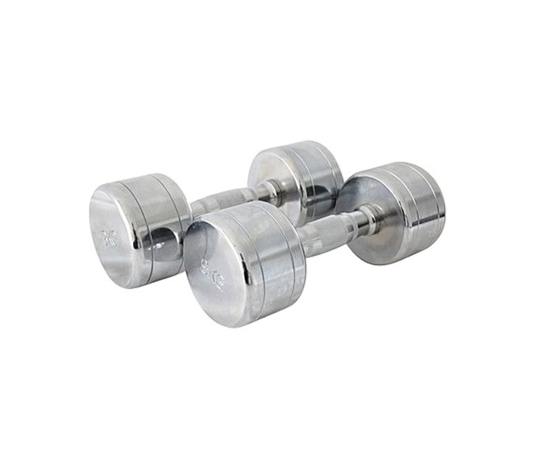 Equipamento de fitness com chromínio de aço macio halteres de aço inoxidável