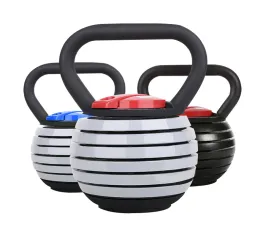 Ferro fundido de kettlebell ajustável e látex