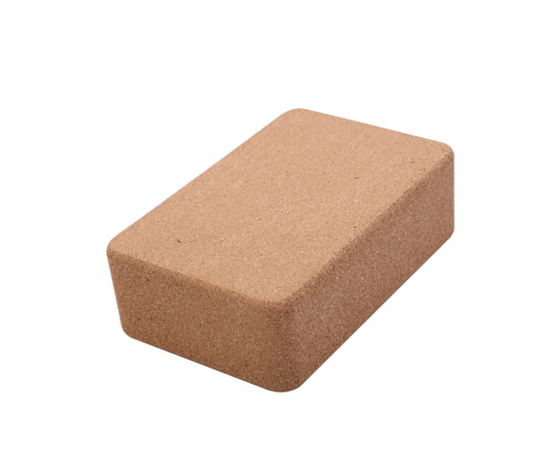 Bloco de ioga de cortiça natural