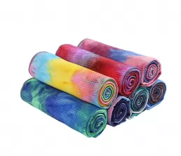 Toalha de ioga tie-dye