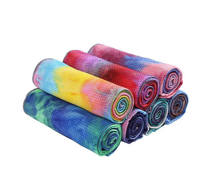 Toalha de ioga tie-dye