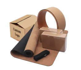 Conjunto de ioga de cortiça