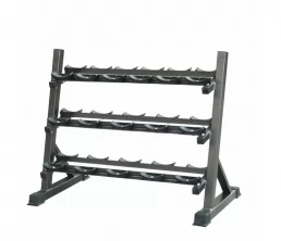 3 rack de halteres de camada com suporte