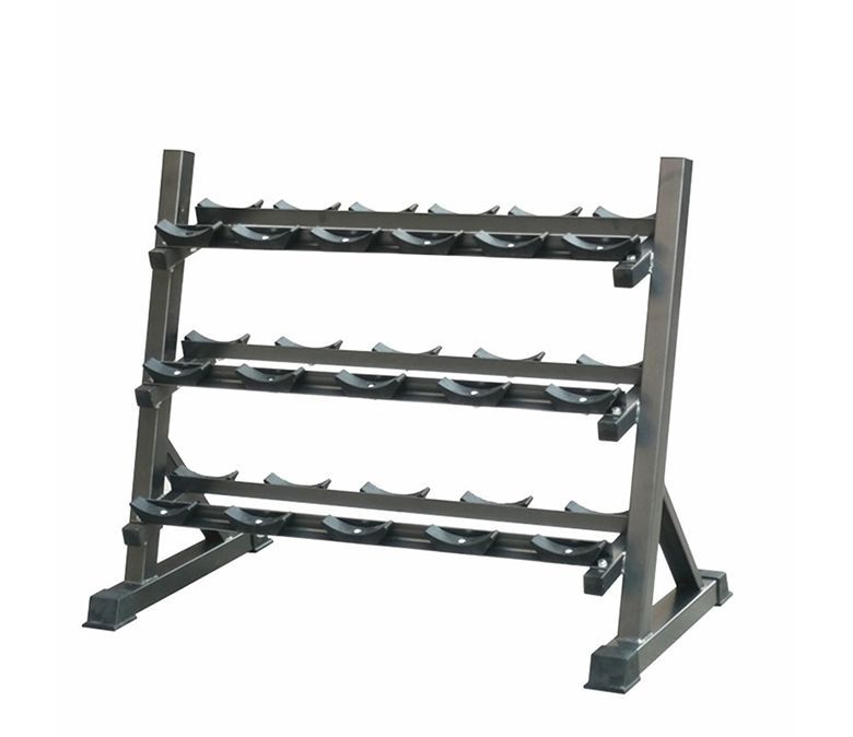 3 rack de halteres de camada com suporte