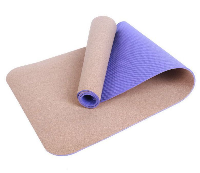 Colorido de cortiça tpe yoga tapete atacado