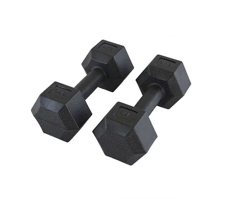 Haltere de borracha hexagonal moldada de uma peça