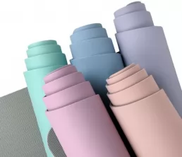 Macaron colorido por atacado TPE não deslizamento de tapete de ioga