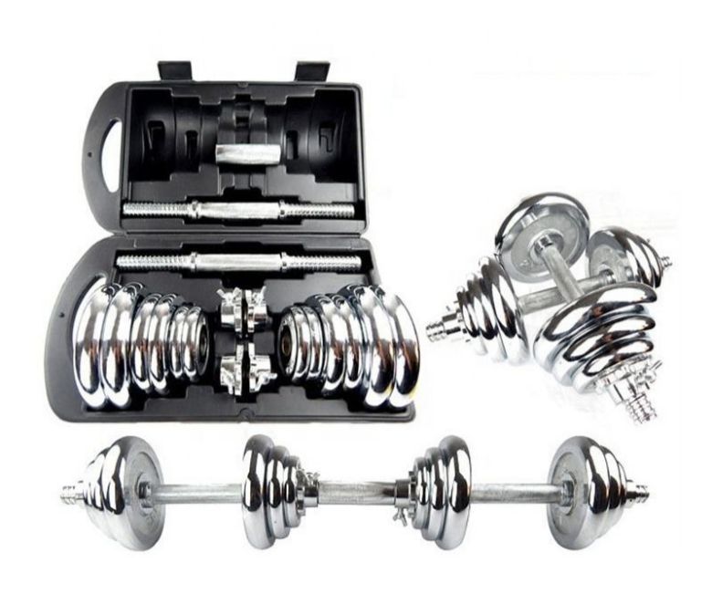15 20 30 50 kg Eletroplate-Dumbbell com caixa