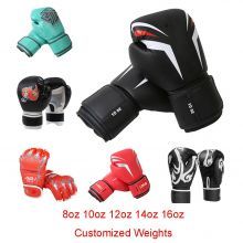 Luvas de boxe personalizadas peso, nossas luvas de boxe regulares são de 8 a 16 onças. Também podemos personalizar pesos de acordo com seus requisitos.