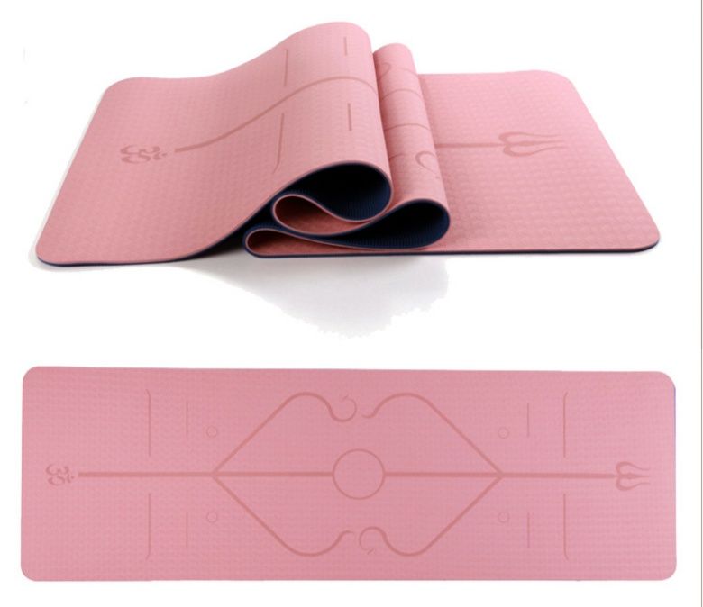 Dupla camada tpe yoga mat 6mm