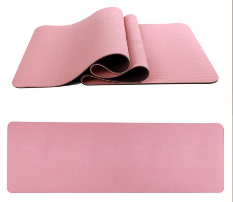 Dupla camada tpe yoga mat 6mm