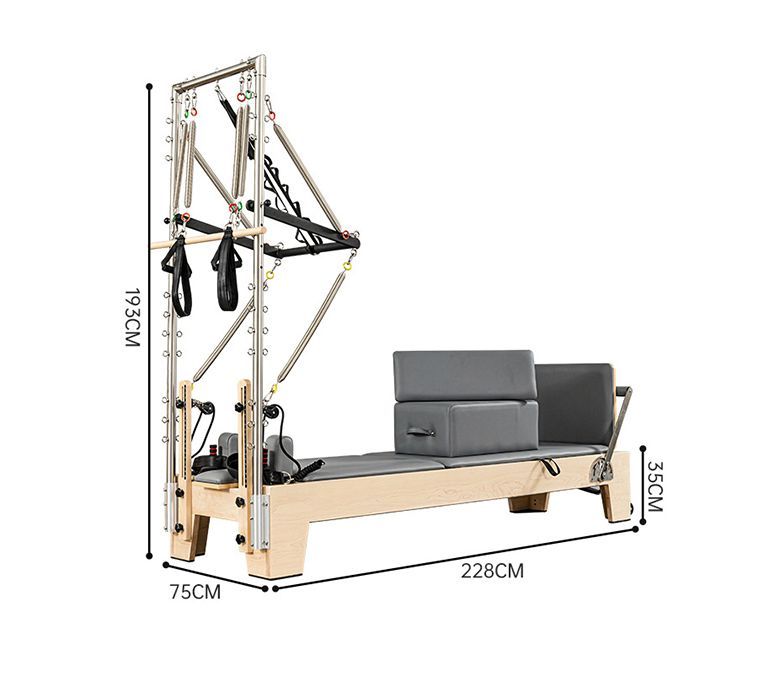 Studio Pilates Maple Reformer com meio trapézio