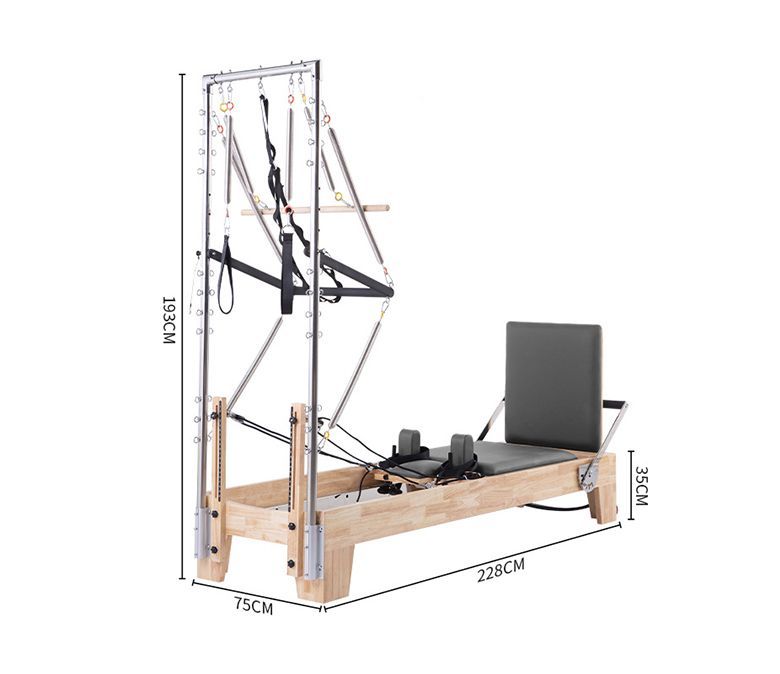 Studio Pilates Maple Reformer com meio trapézio