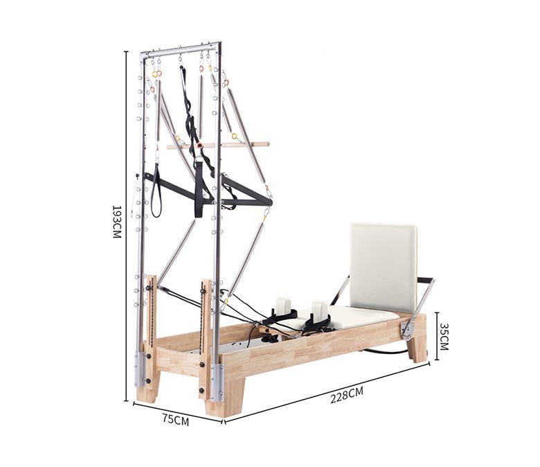 Studio Pilates Maple Reformer com meio trapézio