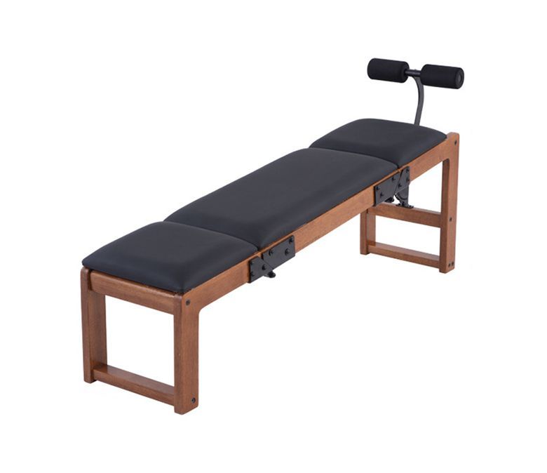 Banco multifuncional de bancada de madeira abdominal ajustável