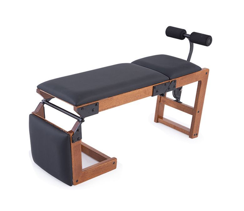 Banco multifuncional de bancada de madeira abdominal ajustável