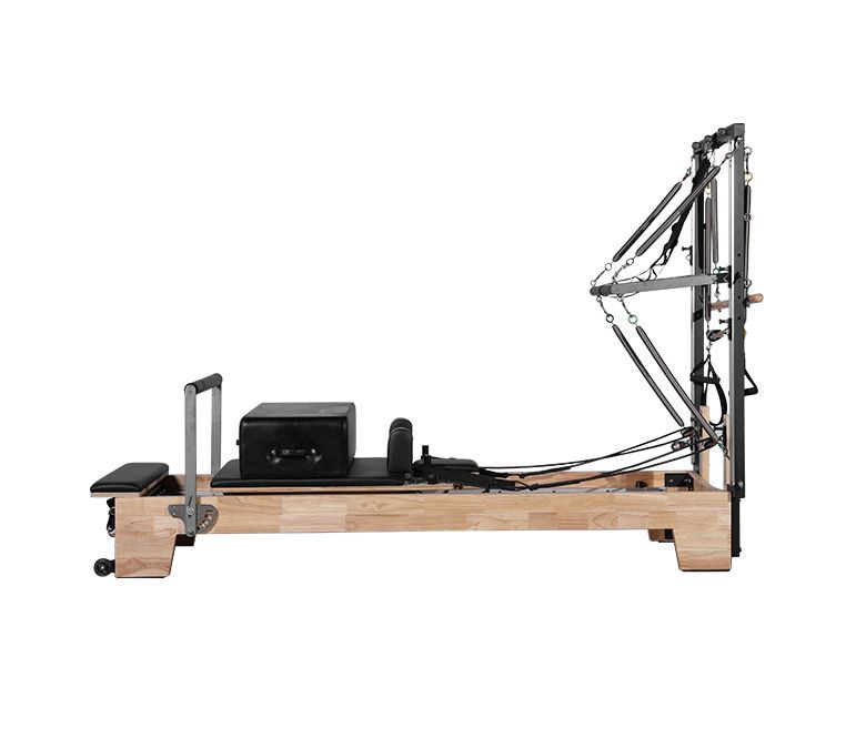 DeLuxe Oak Wood Pilates Reformer com meio trapézio