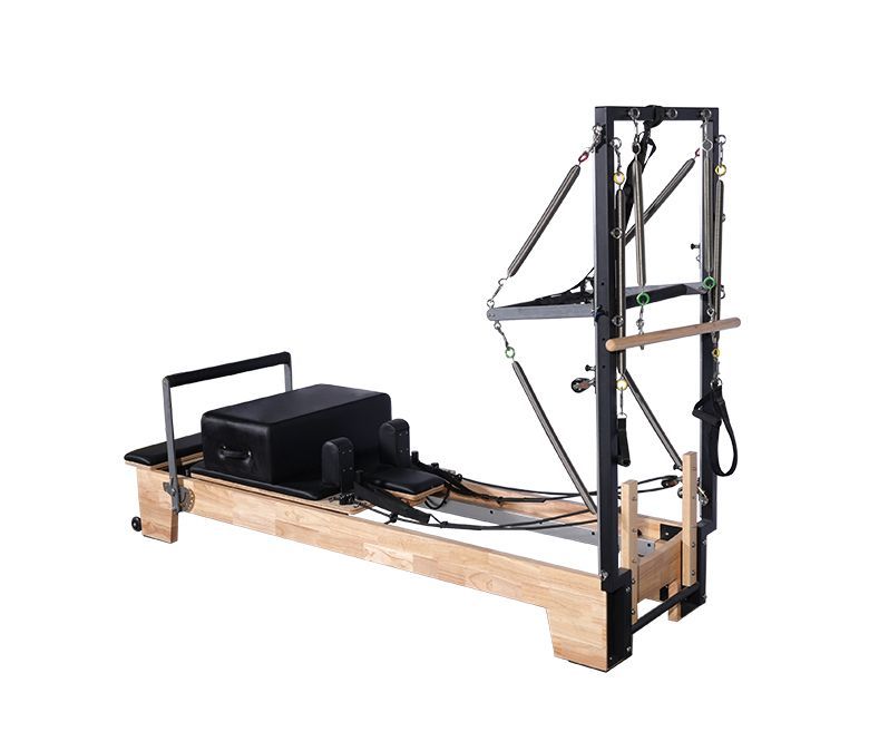 DeLuxe Oak Wood Pilates Reformer com meio trapézio