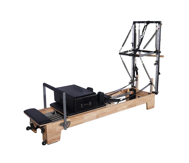 DeLuxe Oak Wood Pilates Reformer com meio trapézio