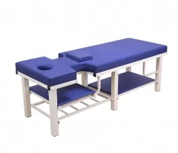 Mesa de massagem estacionária com orifício de rosto respiratório