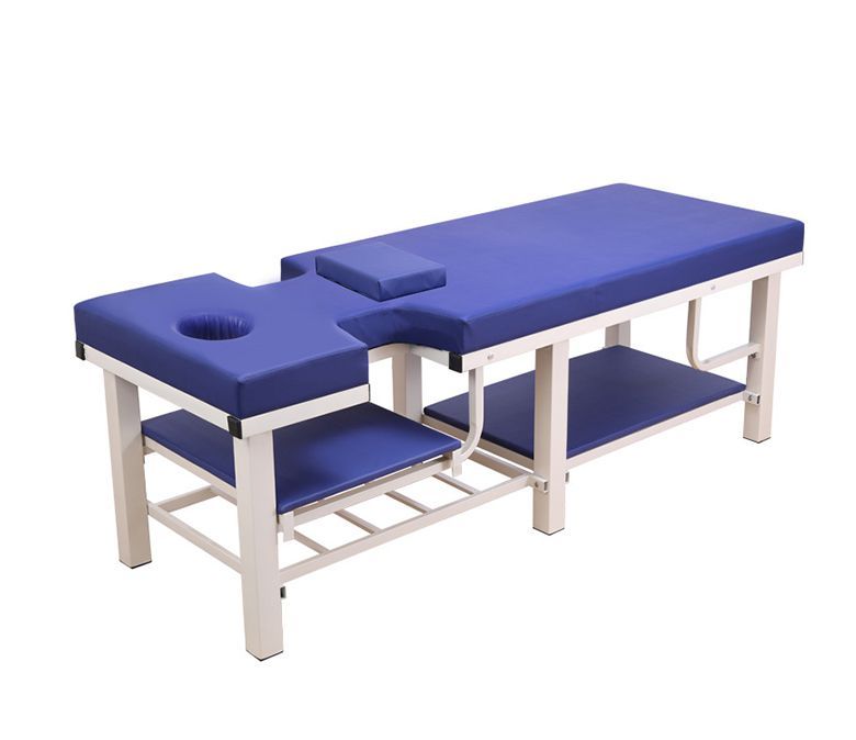 Mesa de massagem estacionária com orifício de rosto respiratório
