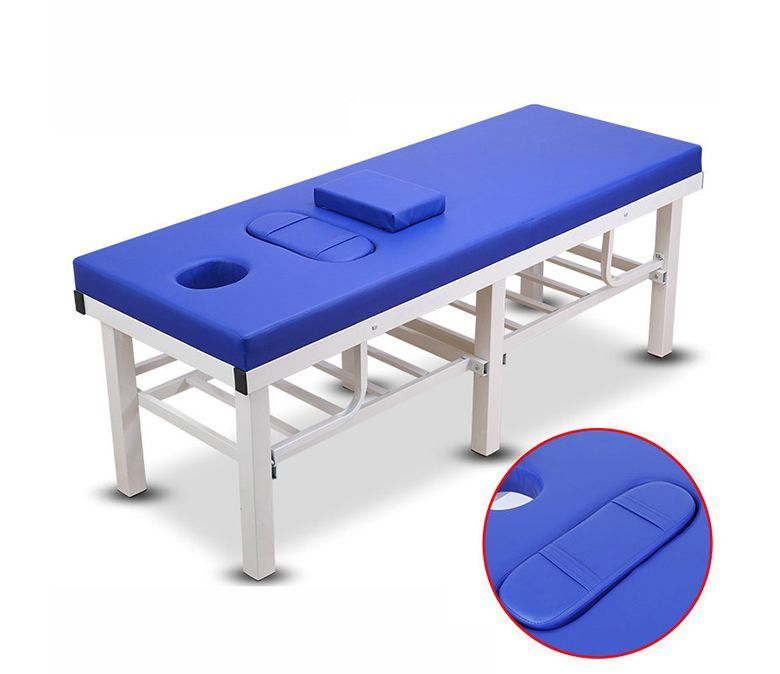 Mesa de massagem estacionária com orifício de rosto respiratório