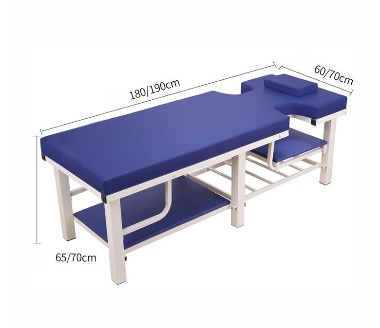 Mesa de massagem estacionária com orifício de rosto respiratório
