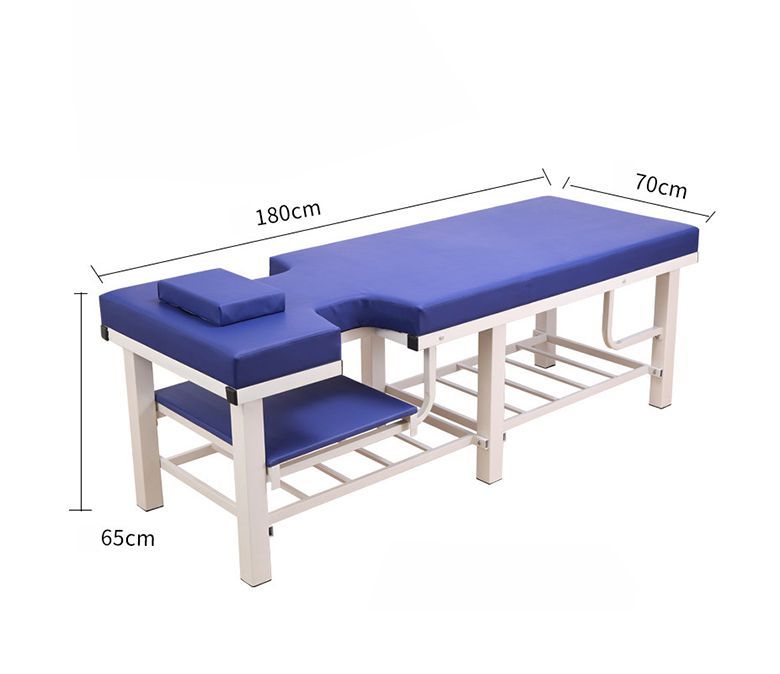 Mesa de massagem estacionária com orifício de rosto respiratório