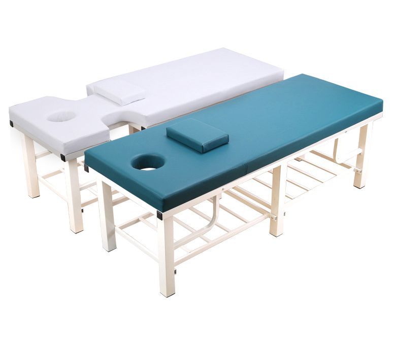 Mesa de massagem estacionária com orifício de rosto respiratório