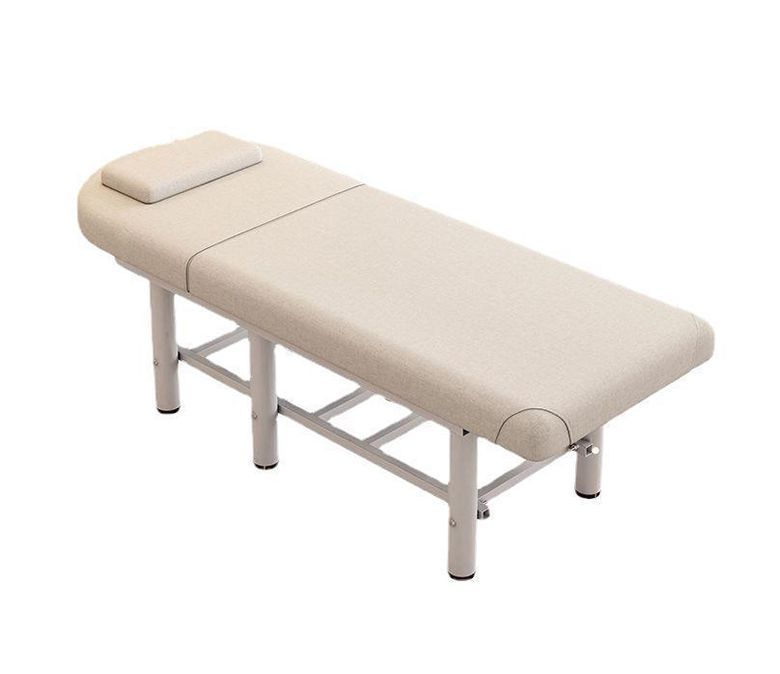 Mesa de massagem com encosto de aço para apoio de cabeça