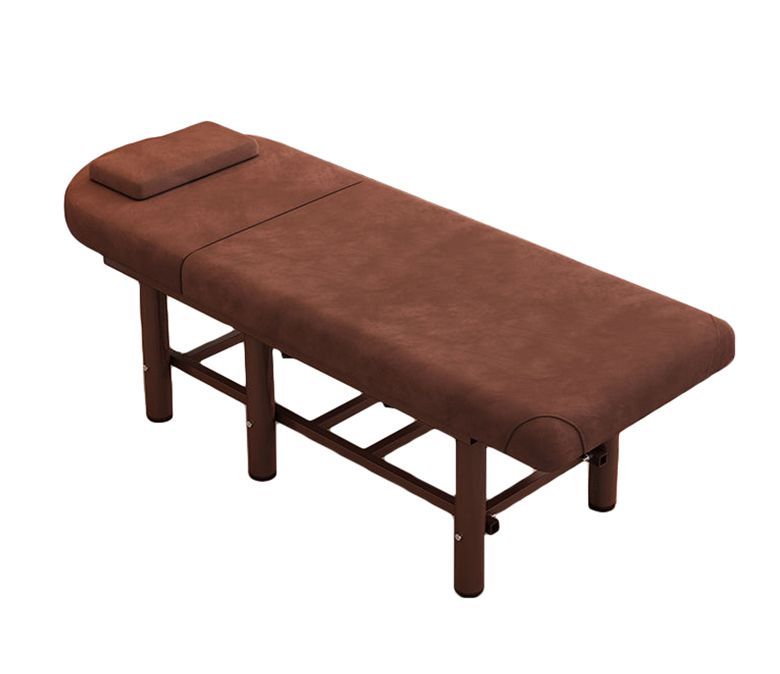Mesa de massagem com encosto de aço para apoio de cabeça