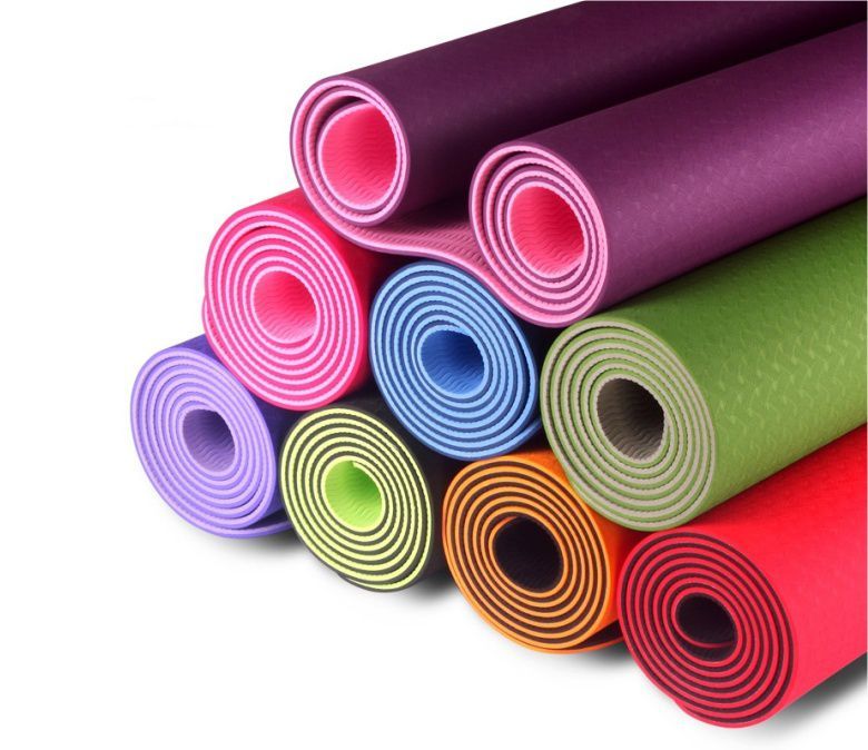 Dupla camada tpe yoga mat 6mm