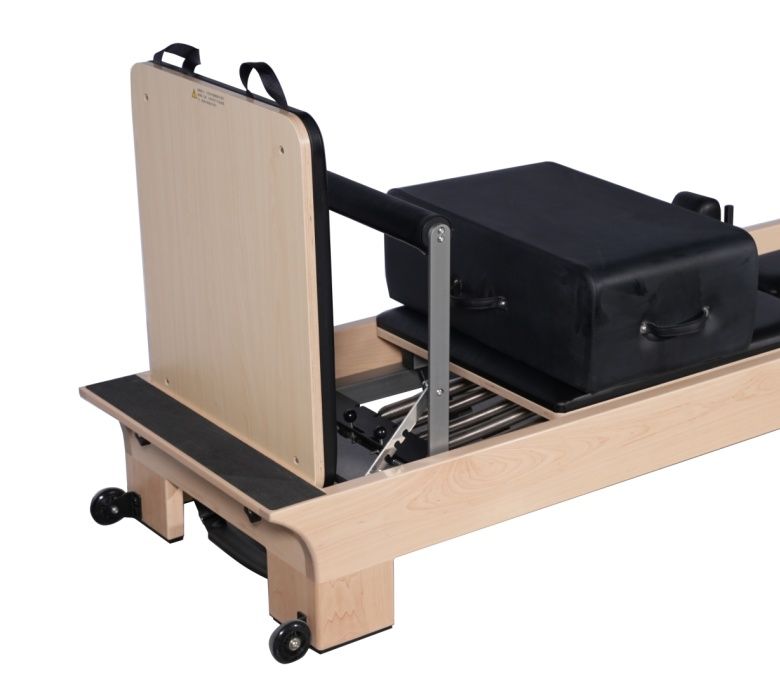Treinamento corporal Core Baple Maple Wood Pilates Reformer Machine com apoios para pés internos