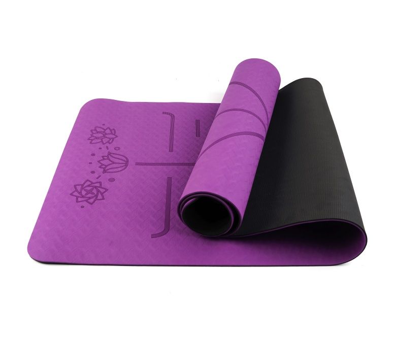 Dupla camada tpe yoga mat 6mm
