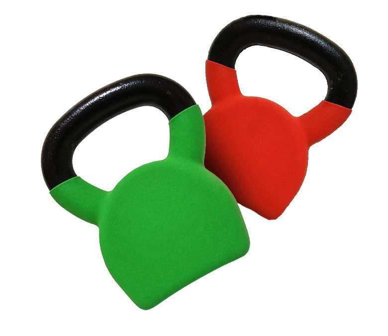 Kettlebell com revestimento de vinil único com contornos