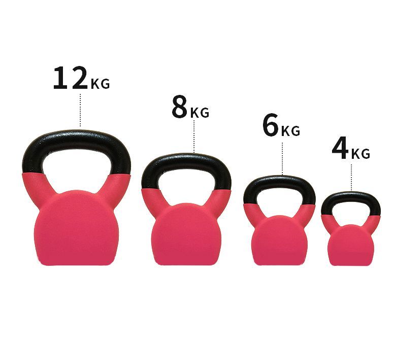 Kettlebell com revestimento de vinil único com contornos